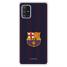Funda para Samsung Galaxy A71 5G del Barcelona Rayas Blaugrana - Licencia Oficial FC Barcelona