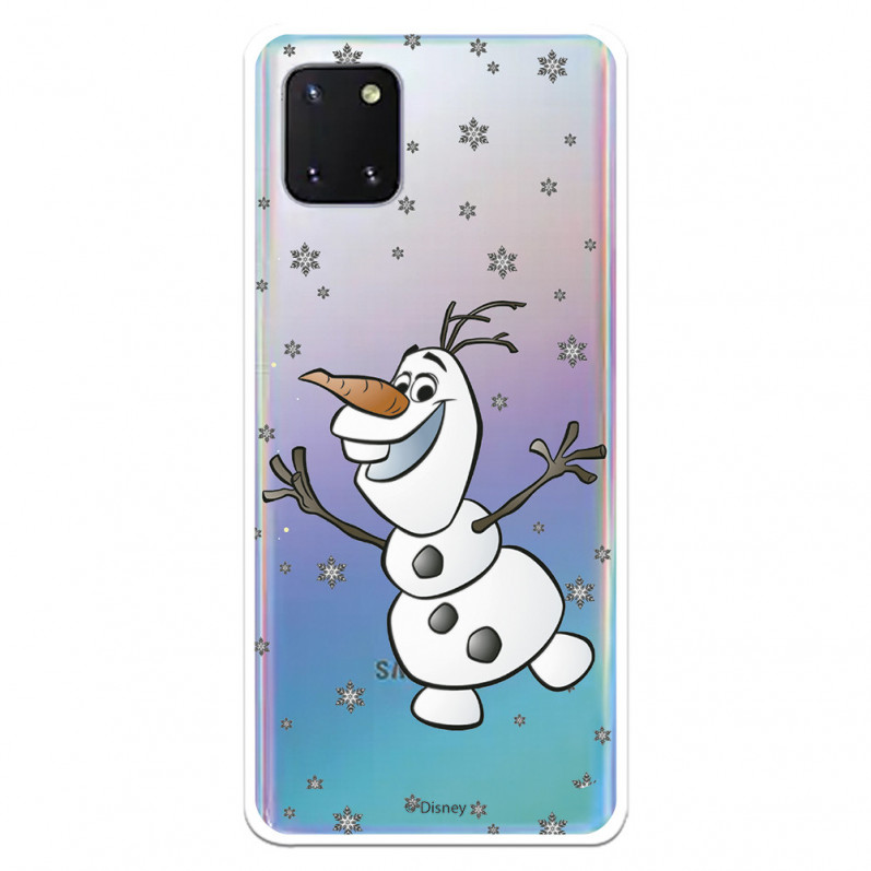 Coque pour Samsung Galaxy A81 Officielle de Disney Olaf Transparente - Frozen