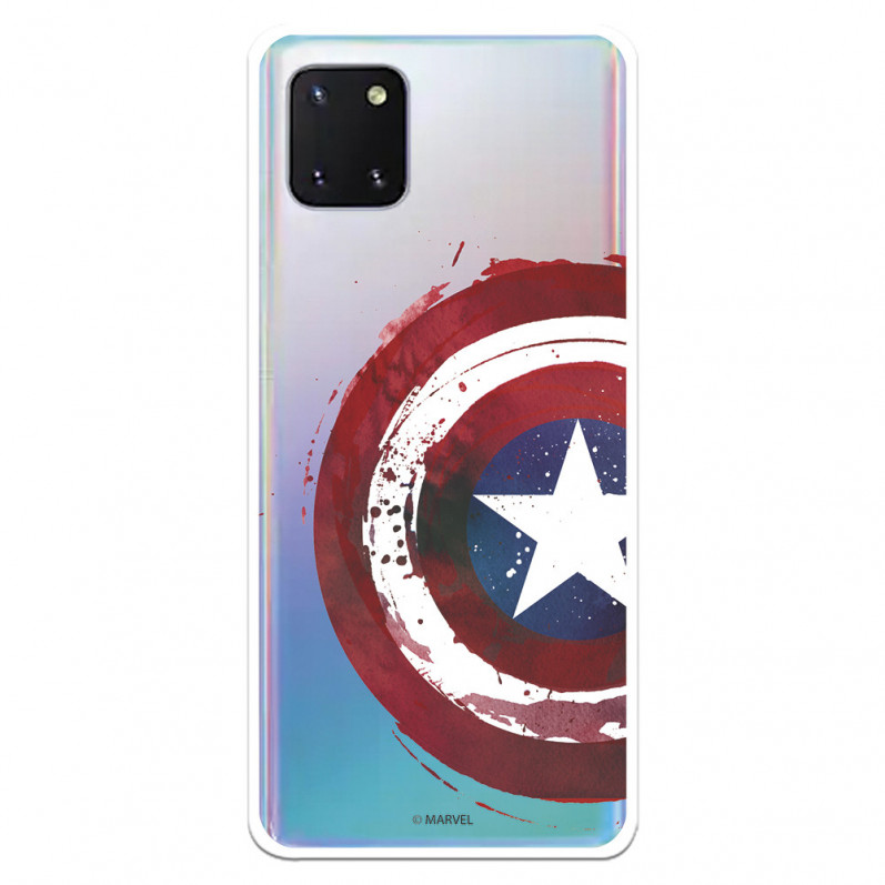 Coque pour Samsung Galaxy A81 Officielle de Marvel Captain America Bouclier Transparente - Marvel