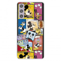 Funda para Samsung Galaxy S21 FE Oficial de Disney Mickey Comic - Clásicos Disney