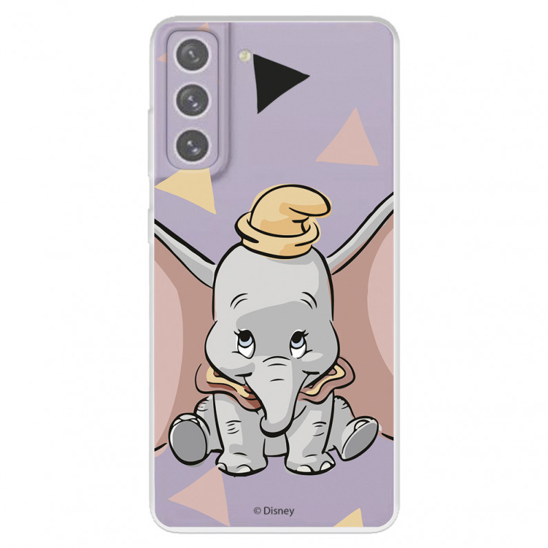 Funda para Samsung Galaxy S21 FE Oficial de Disney Dumbo Silueta Transparente - Dumbo