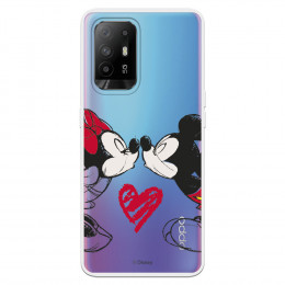 Funda para Oppo A94 5G Oficial de Disney Mickey y Minnie Beso - Clásicos Disney