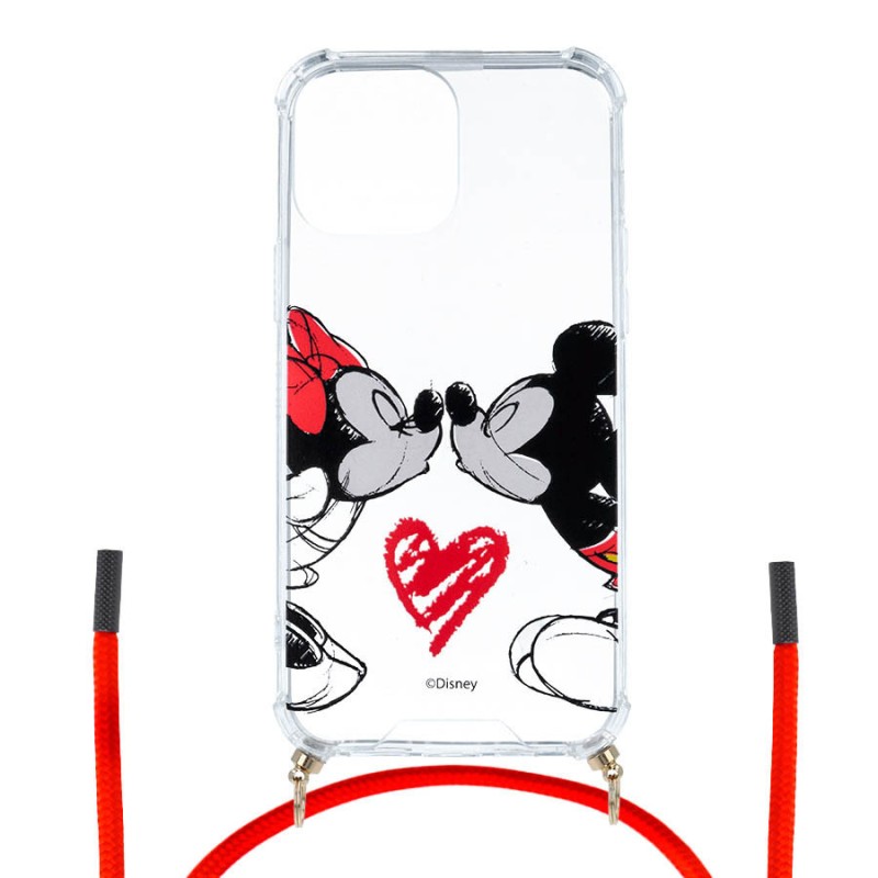 Funda Mickey y Minnie Beso Colgante - Clásicos Disney para iPhone 13 Pro Max